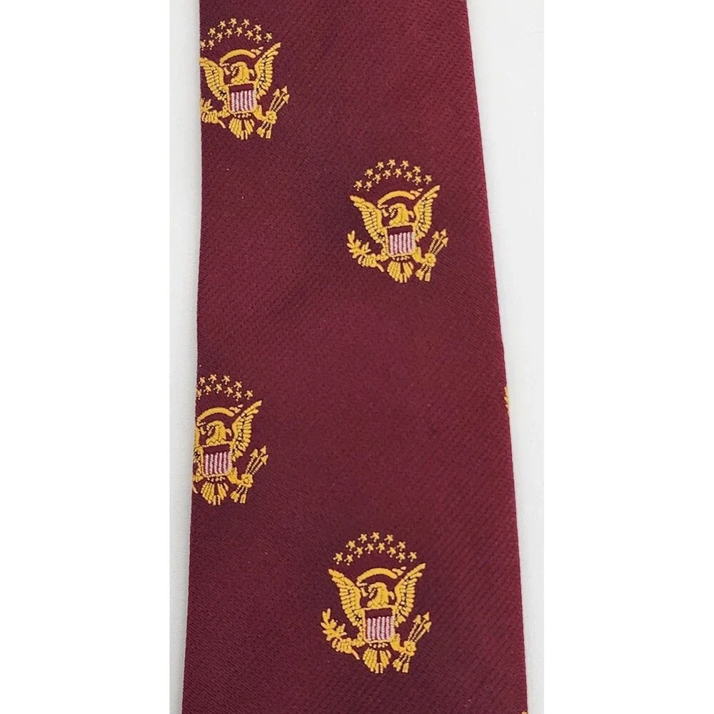 Martha Weems Ltd ~ Presidential Seal ~ Maroon and Gold necktie